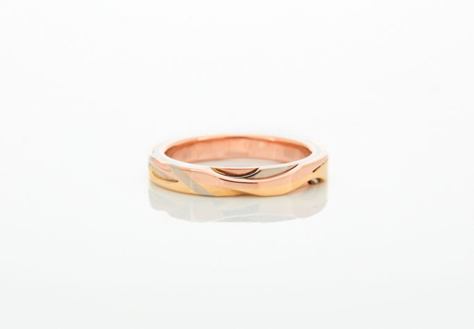 Narrow Woodgrain Wedding Ring