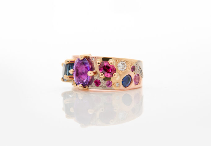 Purple Sapphire Celebration Ring