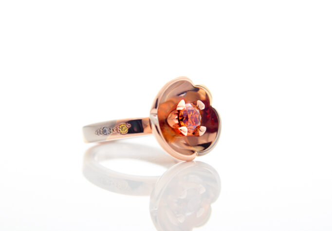 Orange Diamond Mallee Dawn Ring