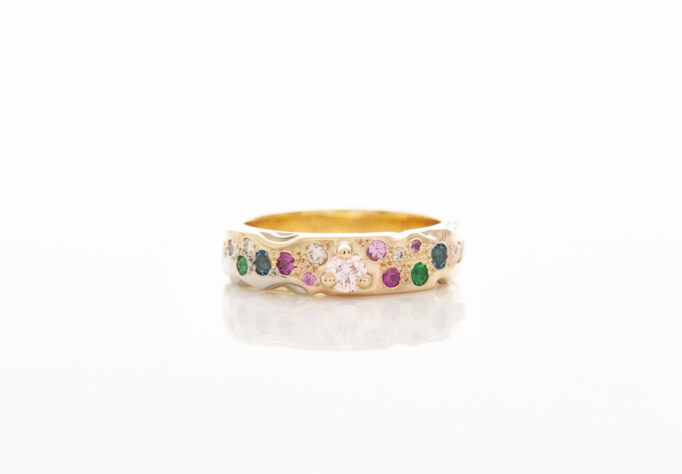 Pink Diamond Confetti Ring