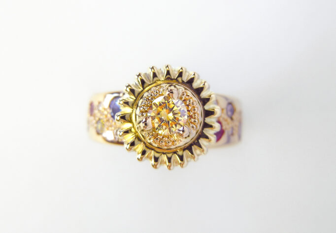 Sunflower Diamond Ring