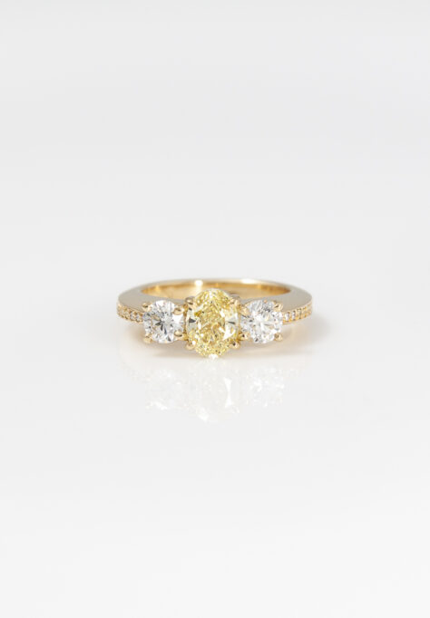 Sunburst Yellow Diamond Ring